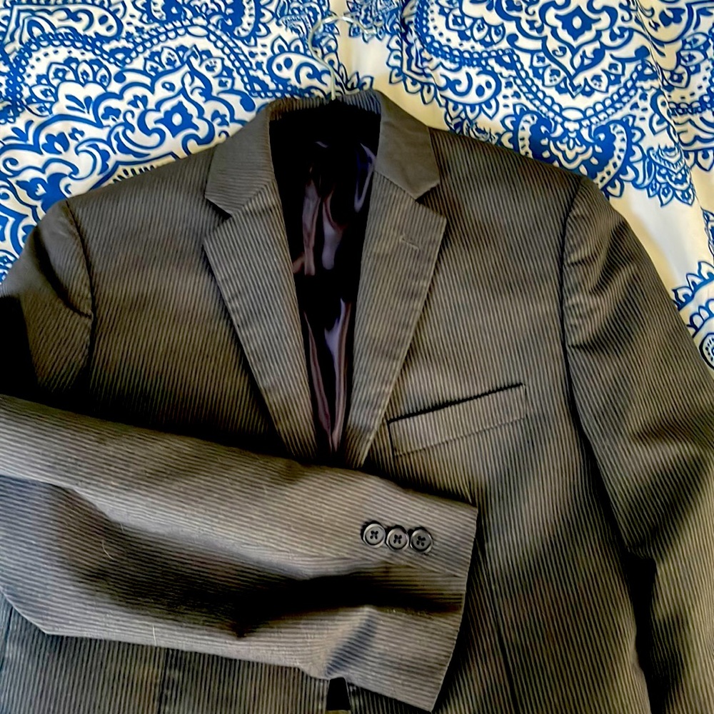 Boys - teens grey pinstripe suit by Joseph & Feiss